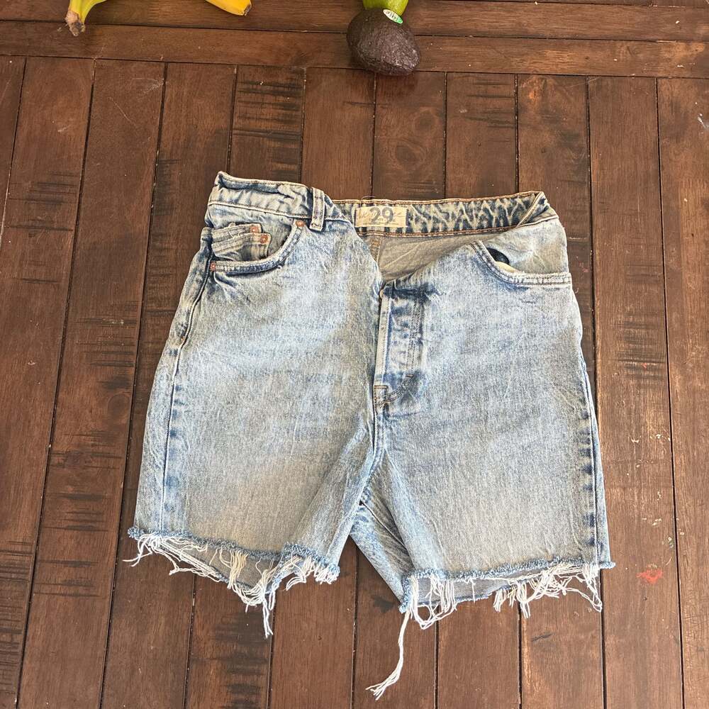 We The Free Makai Button Fly Distressed Denim Cutoff Shorts